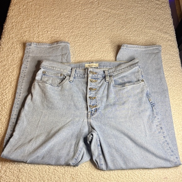 Madewell The Perfect Vintage Straight Button Fly Light Wash Jeans - Picture 1 of 7